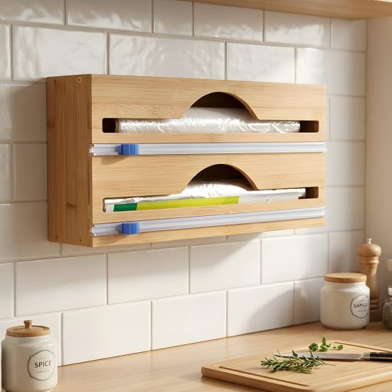 Wooden Double Wrap Dispenser